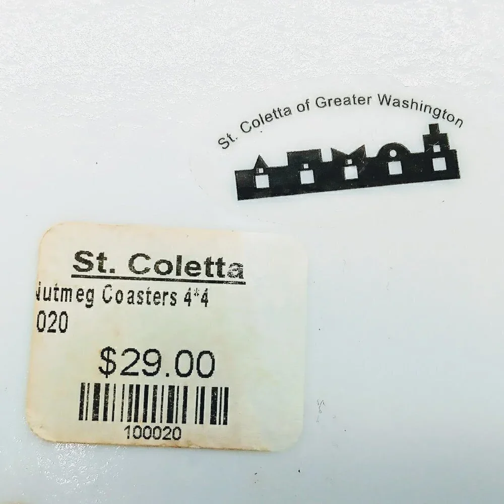 St. Coletta Greater Washington Square Striped Glass Coasters (4)